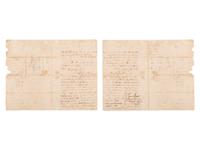 [HOUSTON, Sam]. Autograph document signed by 23 citizens, to Sam Houston. Refugio, 8 March 1843.