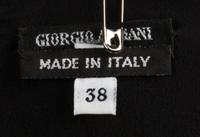 A Giorgio Armani Black Crepe Tuxedo Strapless Gown, Size 38.