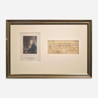 [Americana] [Declaration of Independence] Hopkinson, Francis Partially-Printed Document, signed