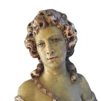 A Pair of American Composition Statues 18" W x 10" D x 61" H — United States, Circa 1900