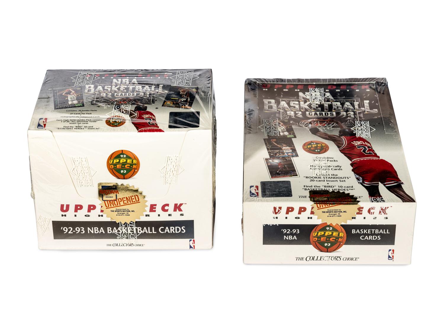 A Group of 1992-93 Unopened Upper Deck High Series Basketball Boxes (Possible Shaquille O'Neal Rookie Cards)