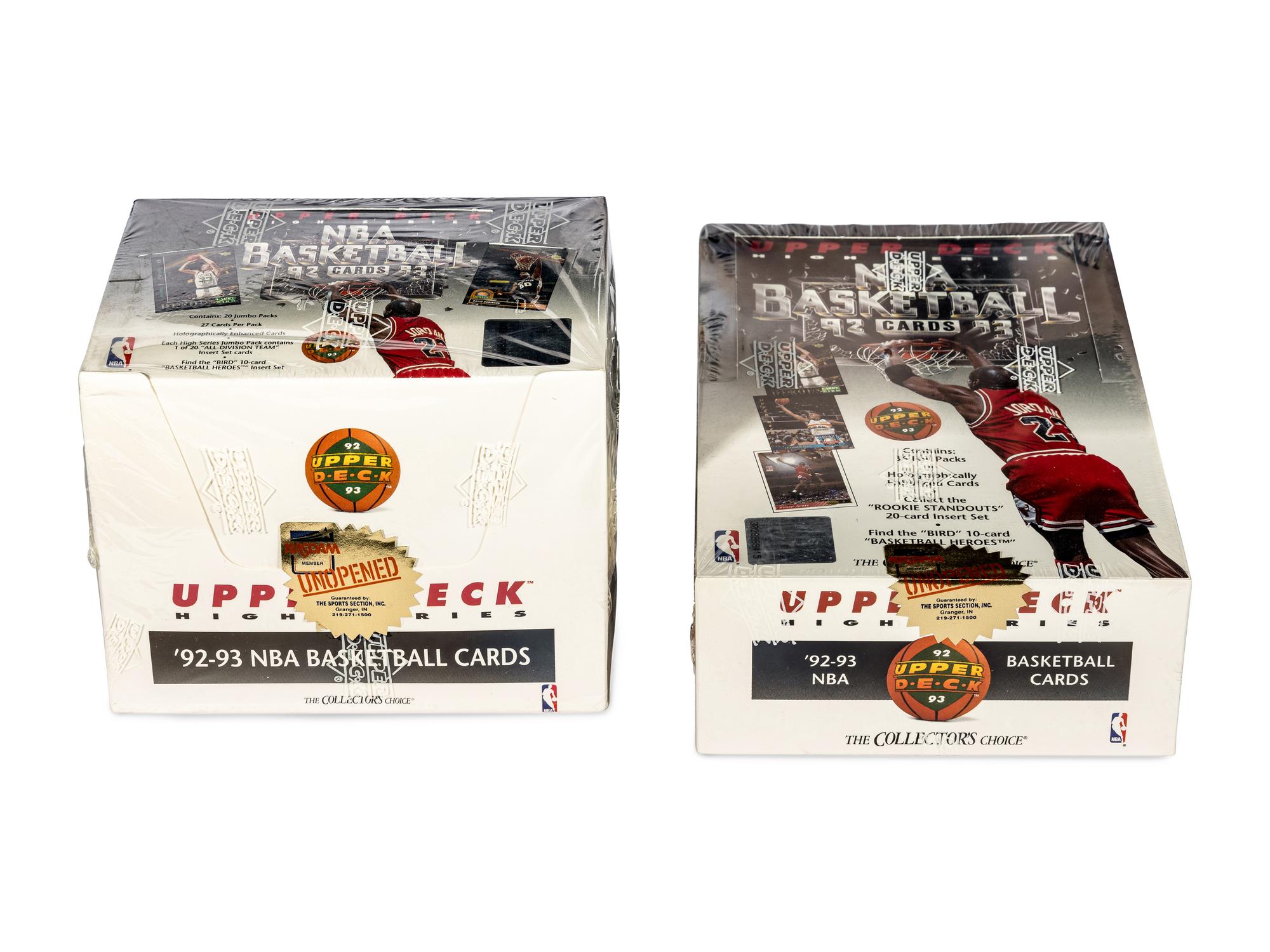 A Group of 1992-93 Unopened Upper Deck High Series Basketball Boxes (Possible Shaquille O'Neal Rookie Cards)