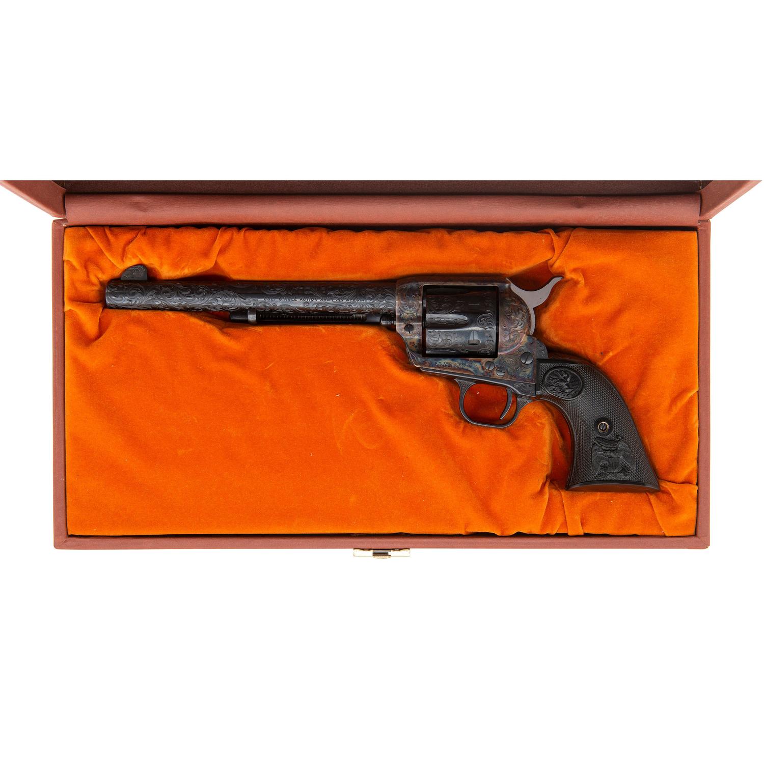 *Colt Custom Shop Class D Engraved 3rd Generation Single Action Army Revolver in .44 Special with Factory Box