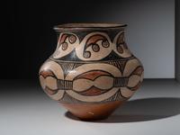 San Ildefonso Polychrome Pottery Jar