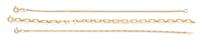 A Collection of 14 Karat Yellow Gold Chain Bracelets, 8.40 dwts.