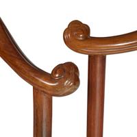 A Pair of Chinese Hardwood "Official's Hat" Sidechairs, Guanmaoyi — 硬木官帽椅一對