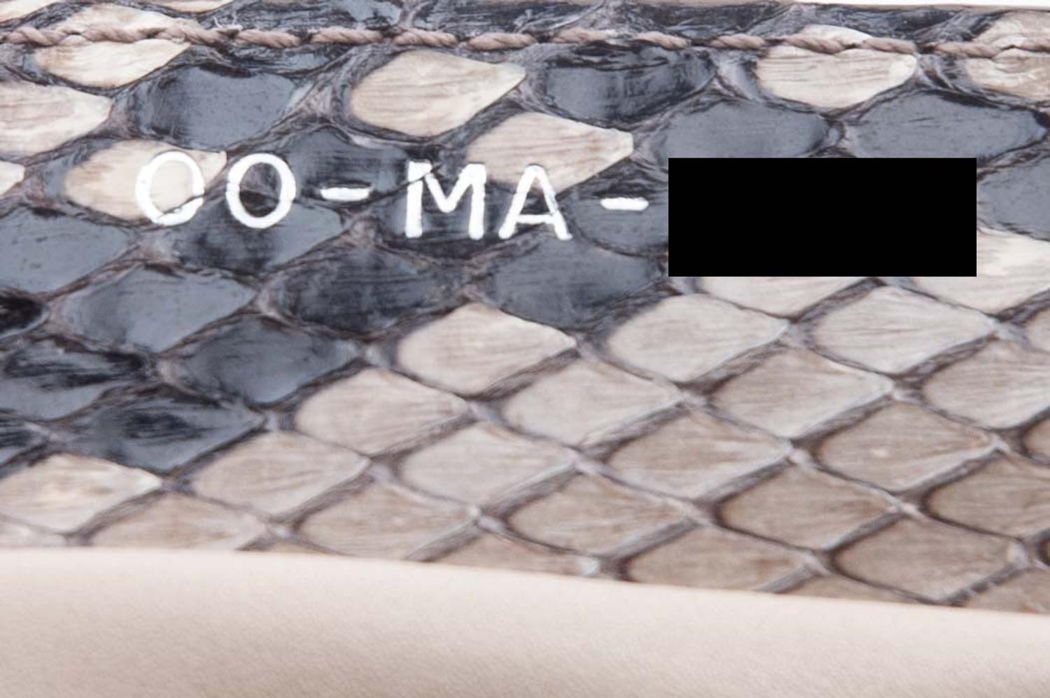 Christian Dior Tan Python Granville Bag, 2011