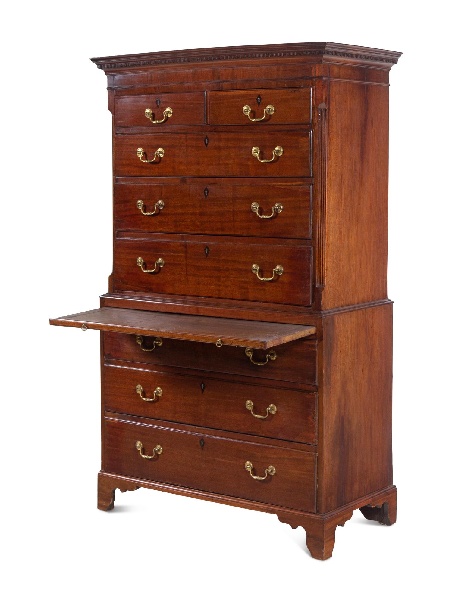 A George III Mahogany Chest-on-Chest