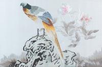 Two Chinese Embroidered Silk Panels