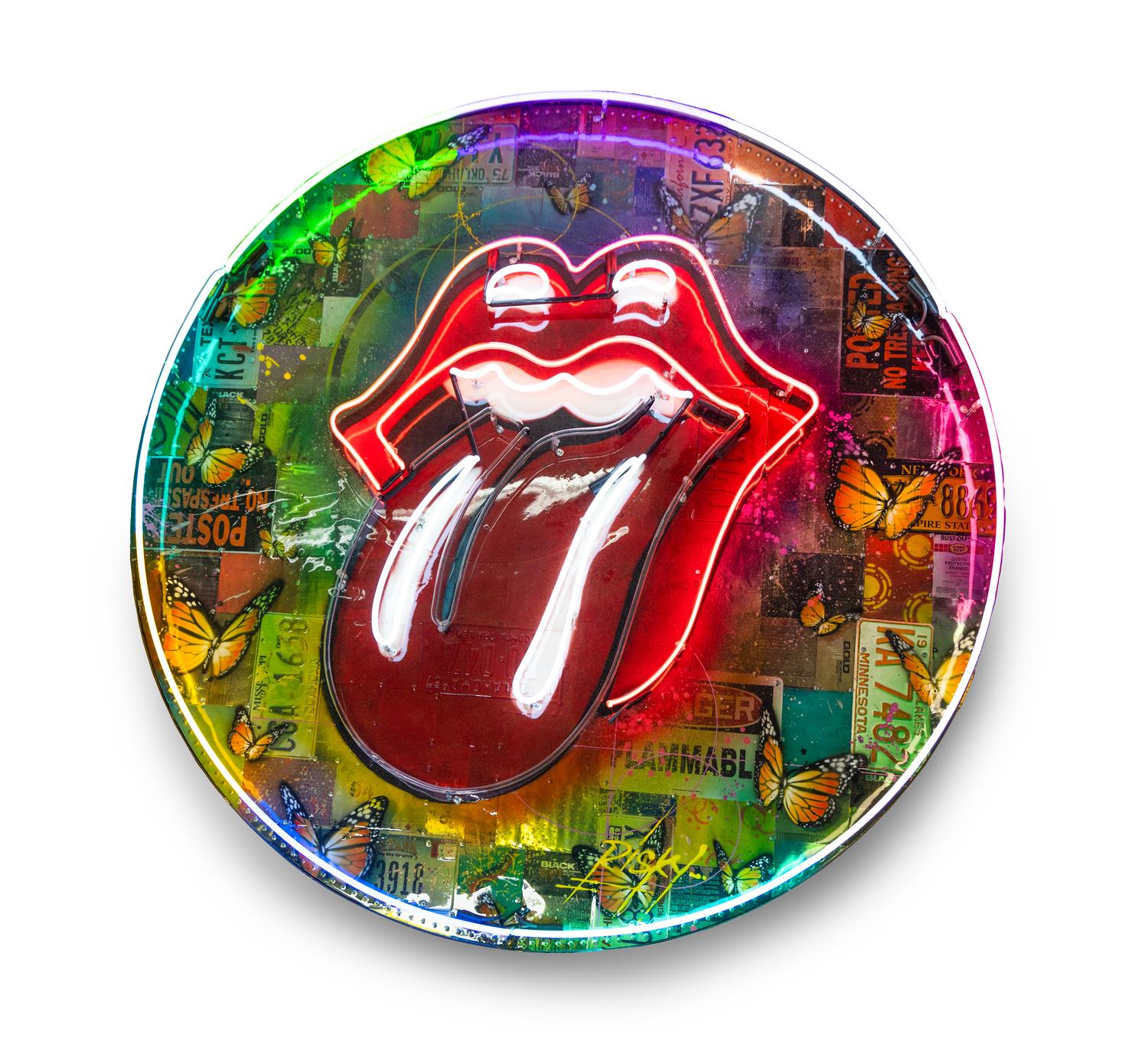 72" Neon Rolling Stones Tongue