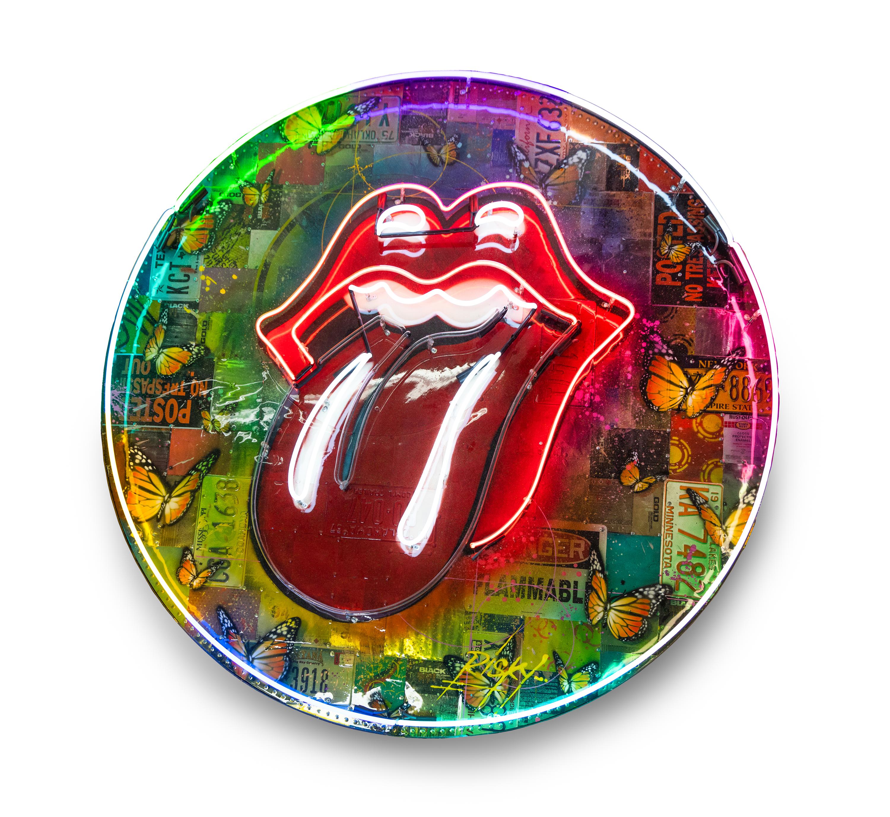 72" Neon Rolling Stones Tongue