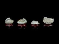 Eight Chinese Carved Jade Figures of Animals