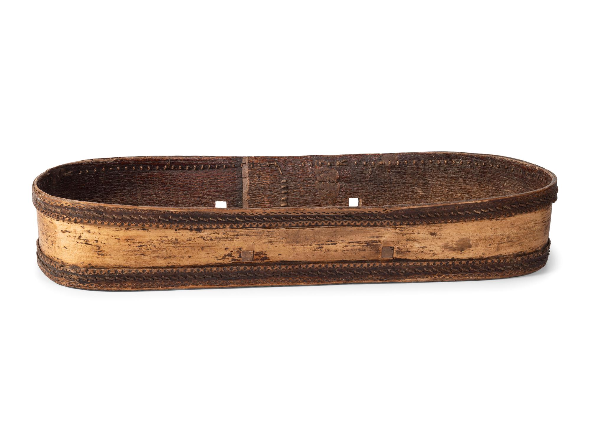 Great Lakes Bentwood Birchbark Cradle