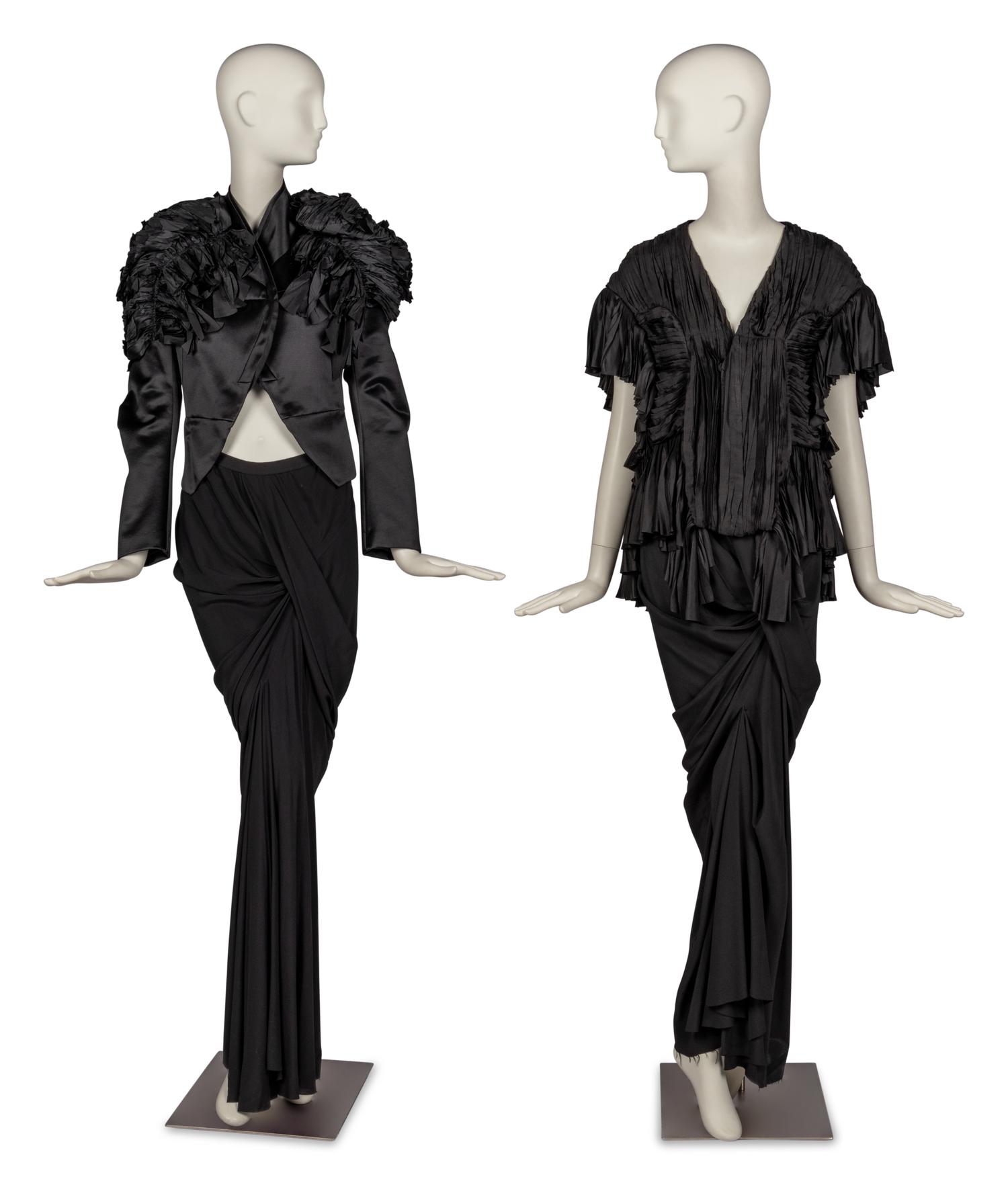 Two Jackets by Comme des Garçons and Rick Owens with Two Rick Owens Skirts, 2020s