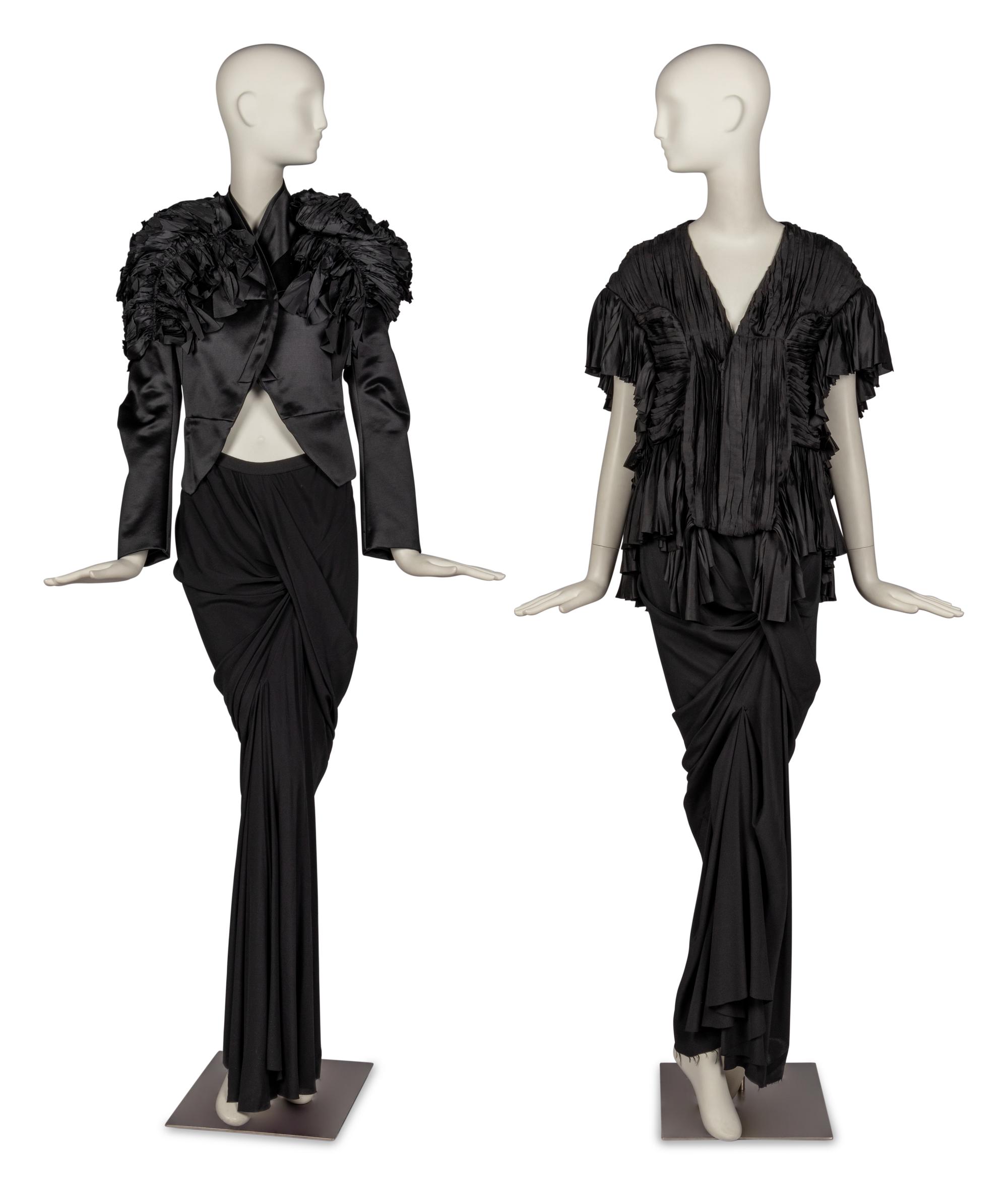 Two Jackets by Comme des Garçons and Rick Owens with Two Rick Owens Skirts, 2020s