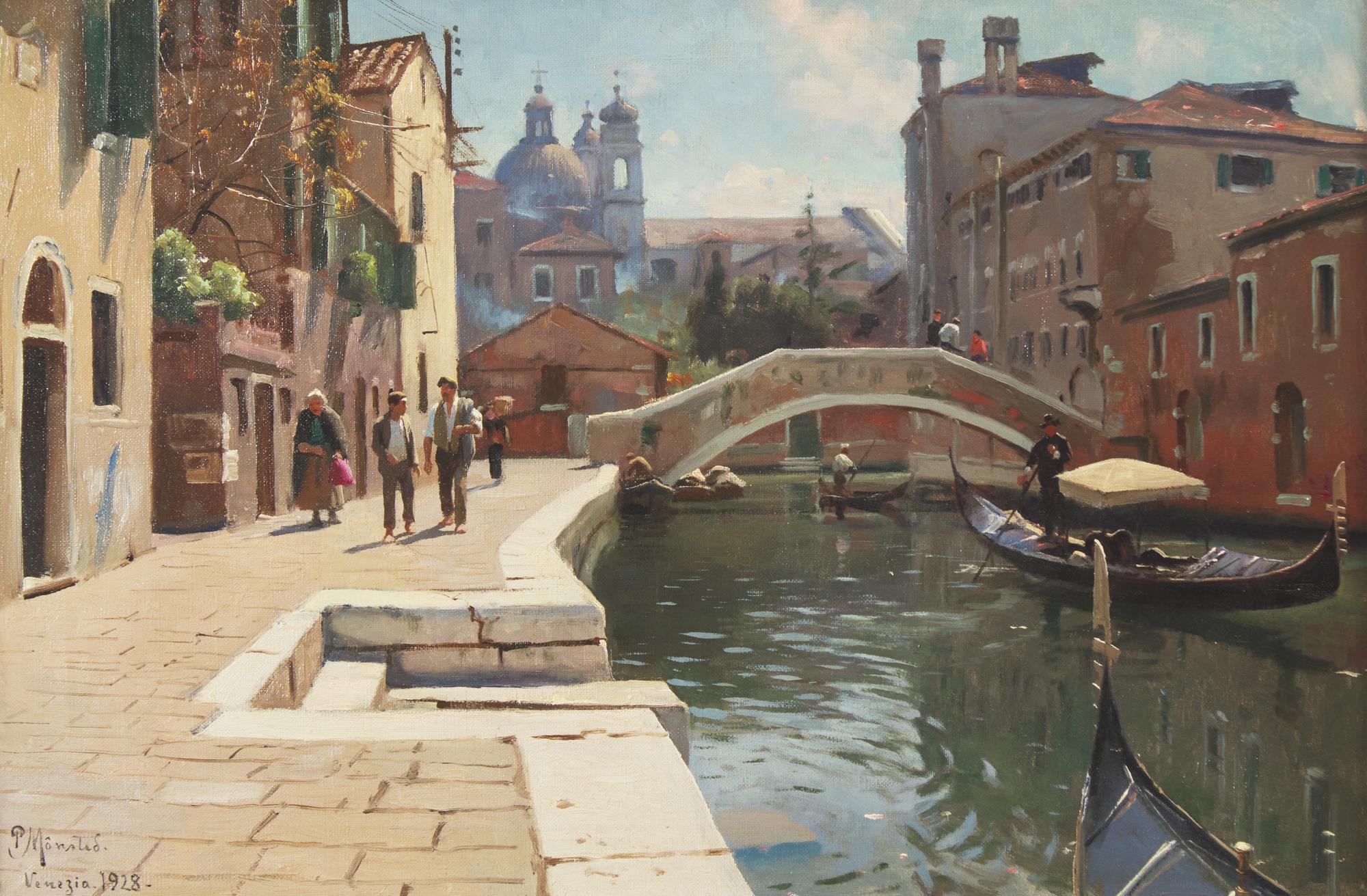 Peder Mørk Mønsted (Danish, 1859-1941) — Canal in Venice , 1928