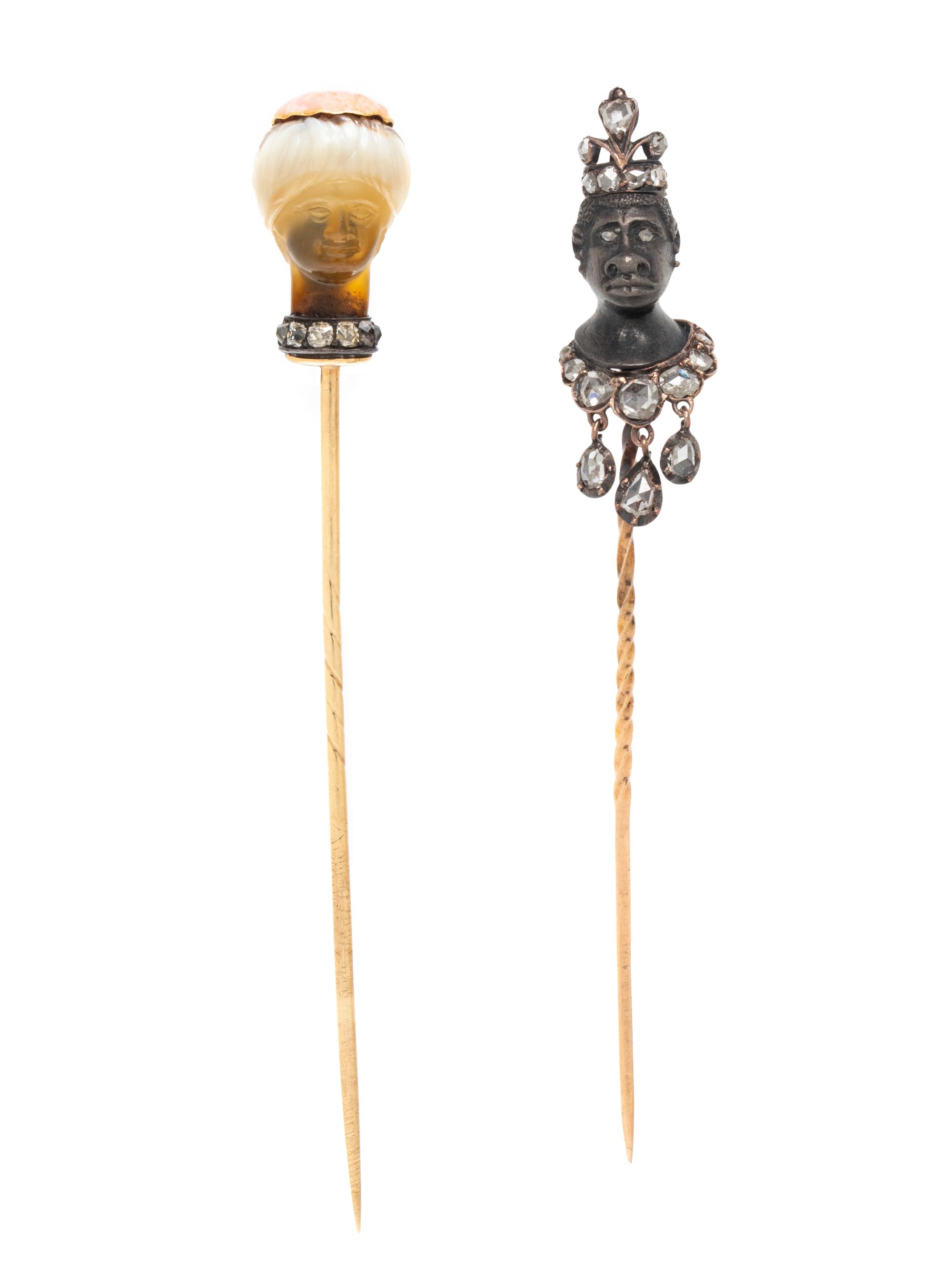 COLLECTION OF FIGURAL STICK PINS