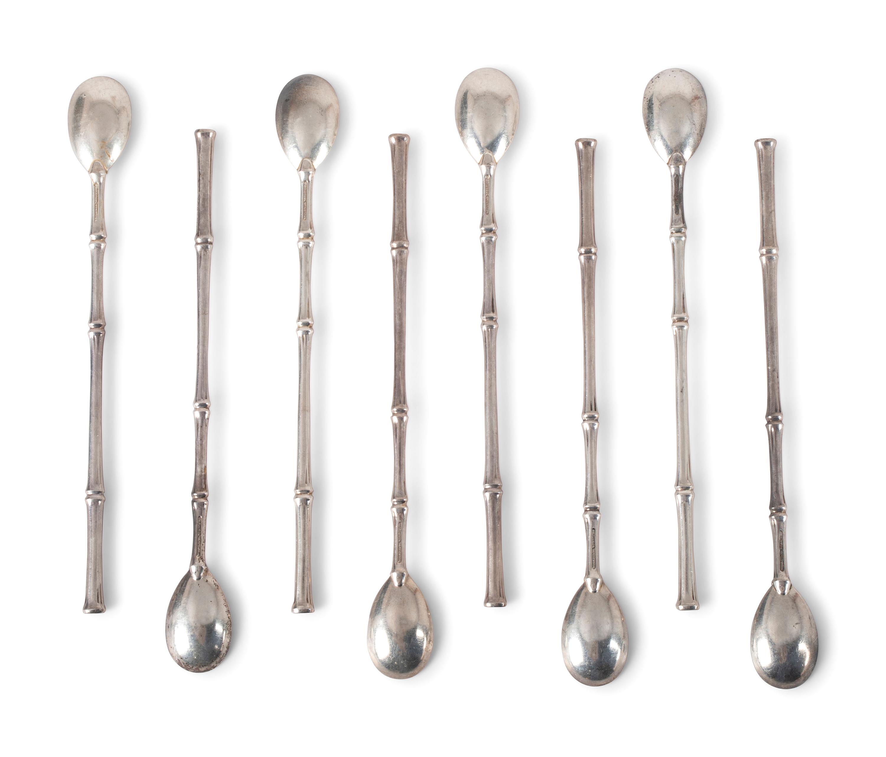 A Set of Tiffany & Co. Silver Bamboo Iced Tea Spoons