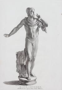 A Group of Four Zanetti Greek Statue Engravings Image area 16 x 11 1/2 inches. — 19TH CENTURY