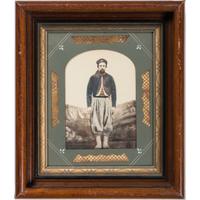 Civil War Hand-Tinted Albumen Photograph of Possible 76th Pennsylvania Zouave