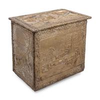 An Art Nouveau Pressed Metal Mounted Coffer