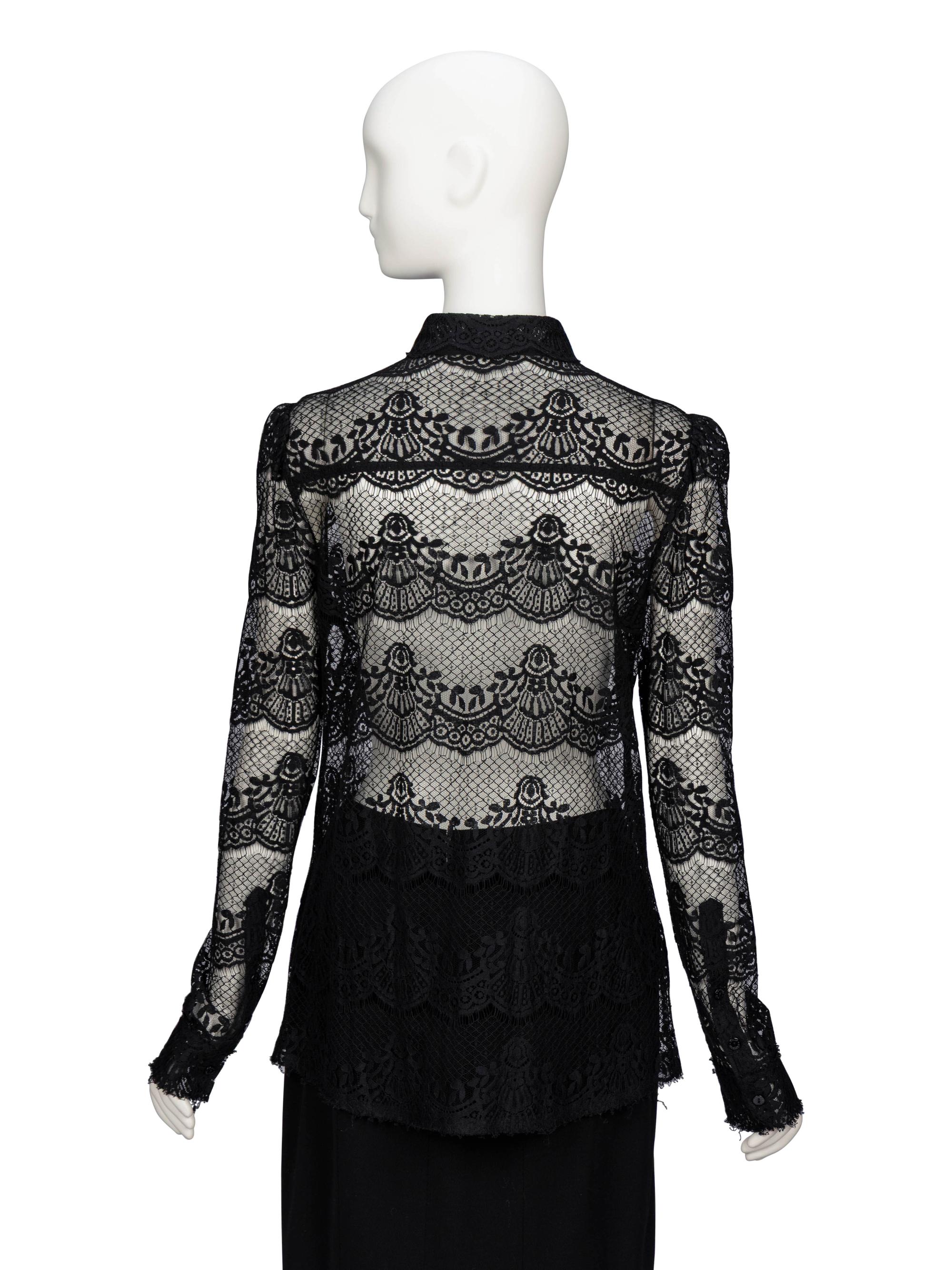 Two Italian Designer Lace Blouses