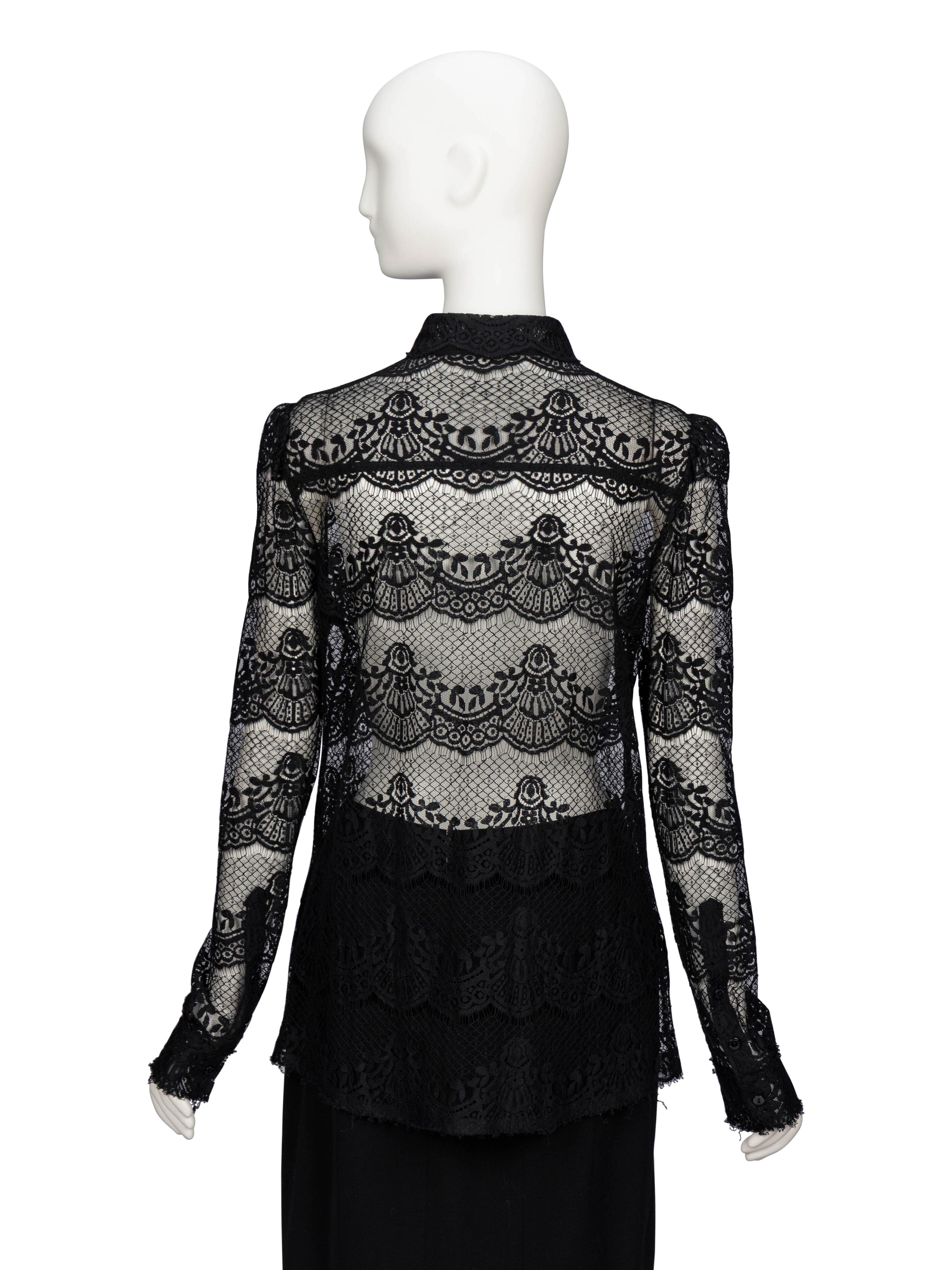 Two Italian Designer Lace Blouses