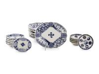 20 Japanese Blue and White Porcelain Plates