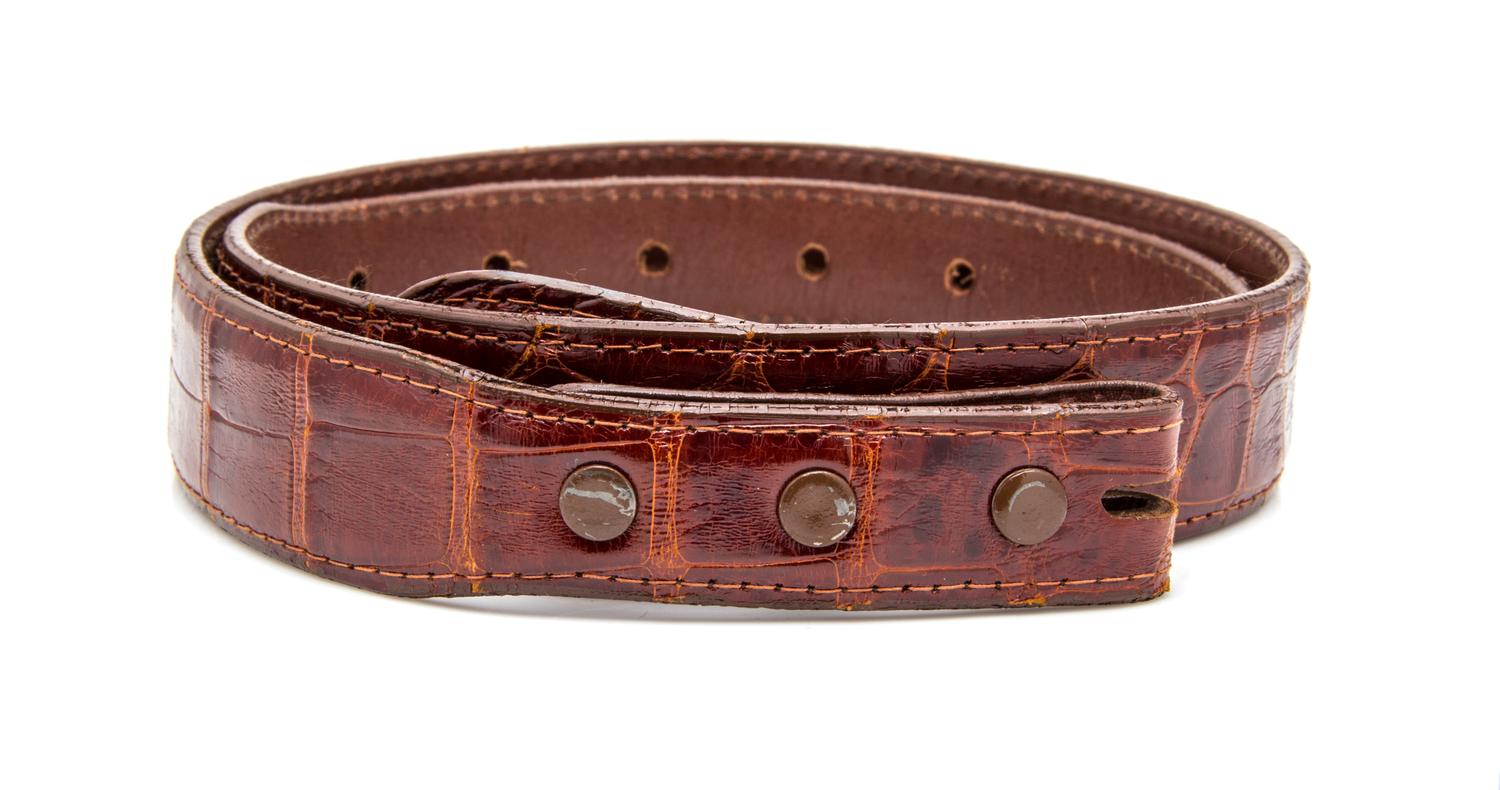 Two Barry Kieselstein-Cord Alligator Belt Straps,