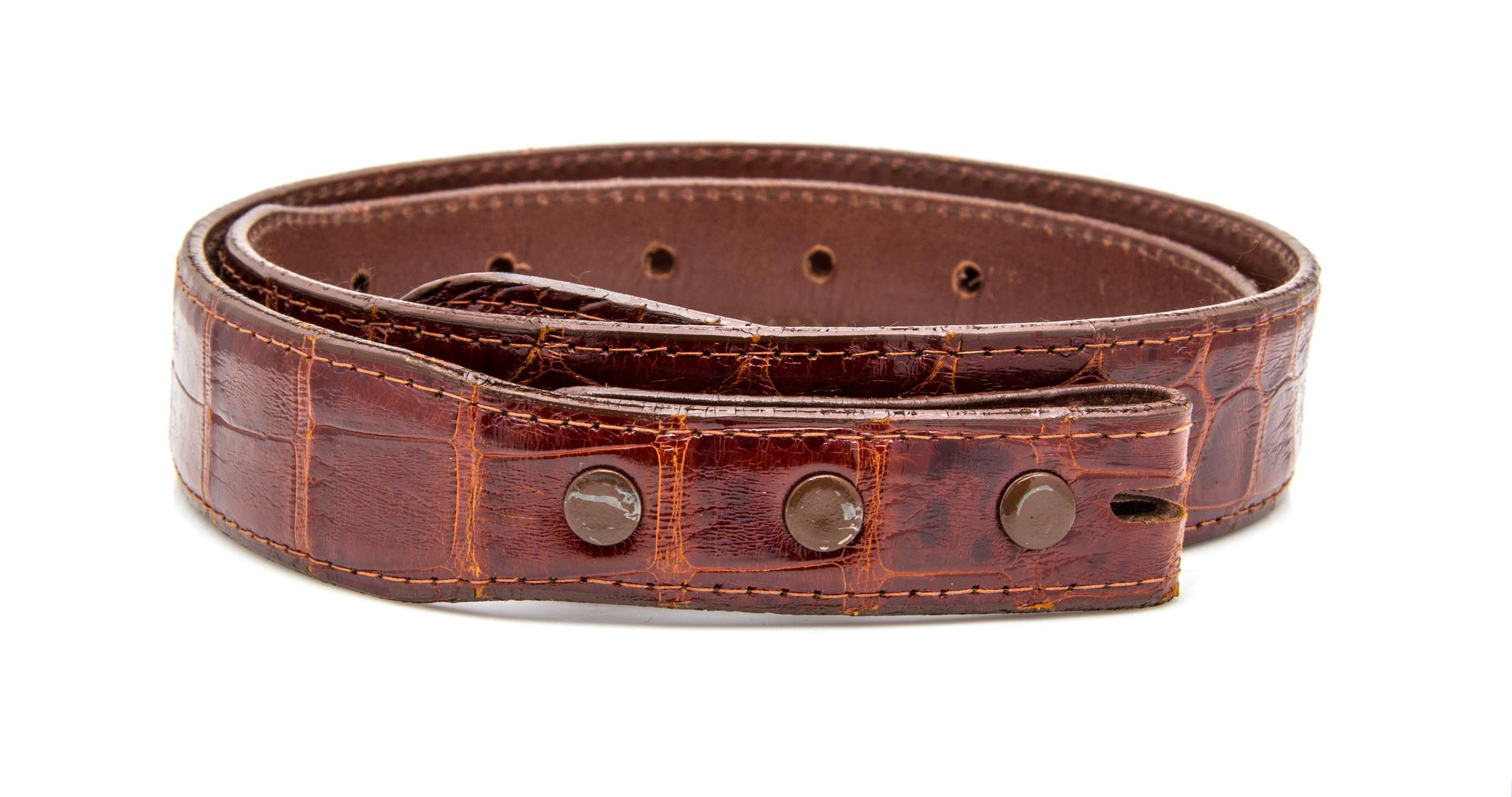 Two Barry Kieselstein-Cord Alligator Belt Straps,