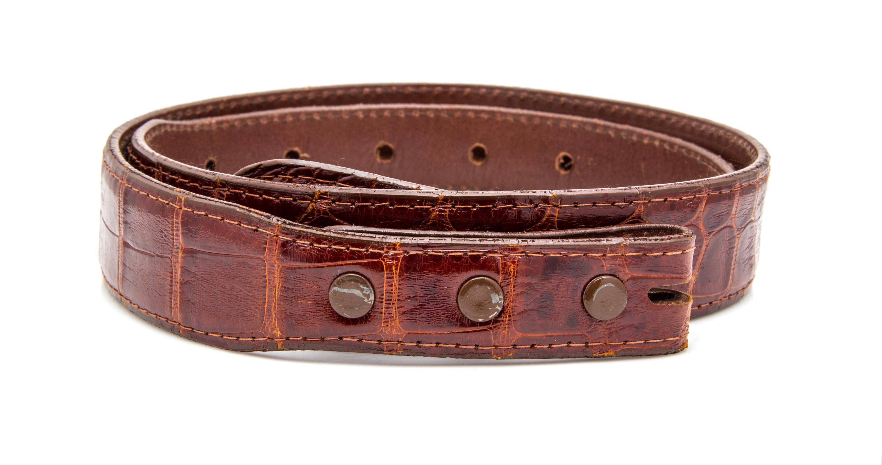 Two Barry Kieselstein-Cord Alligator Belt Straps,