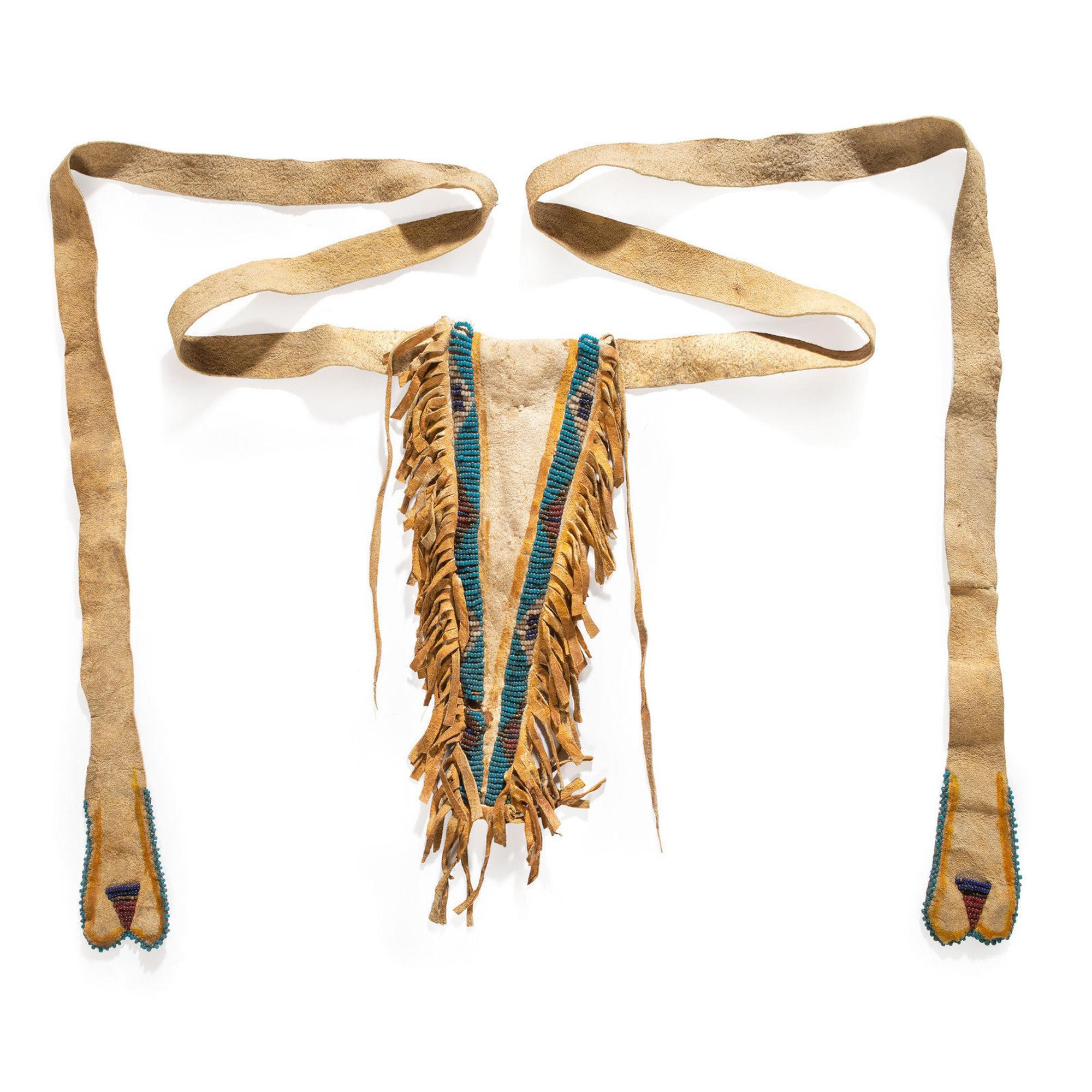 Southern Cheyenne Beaded Hide Tab Pouch