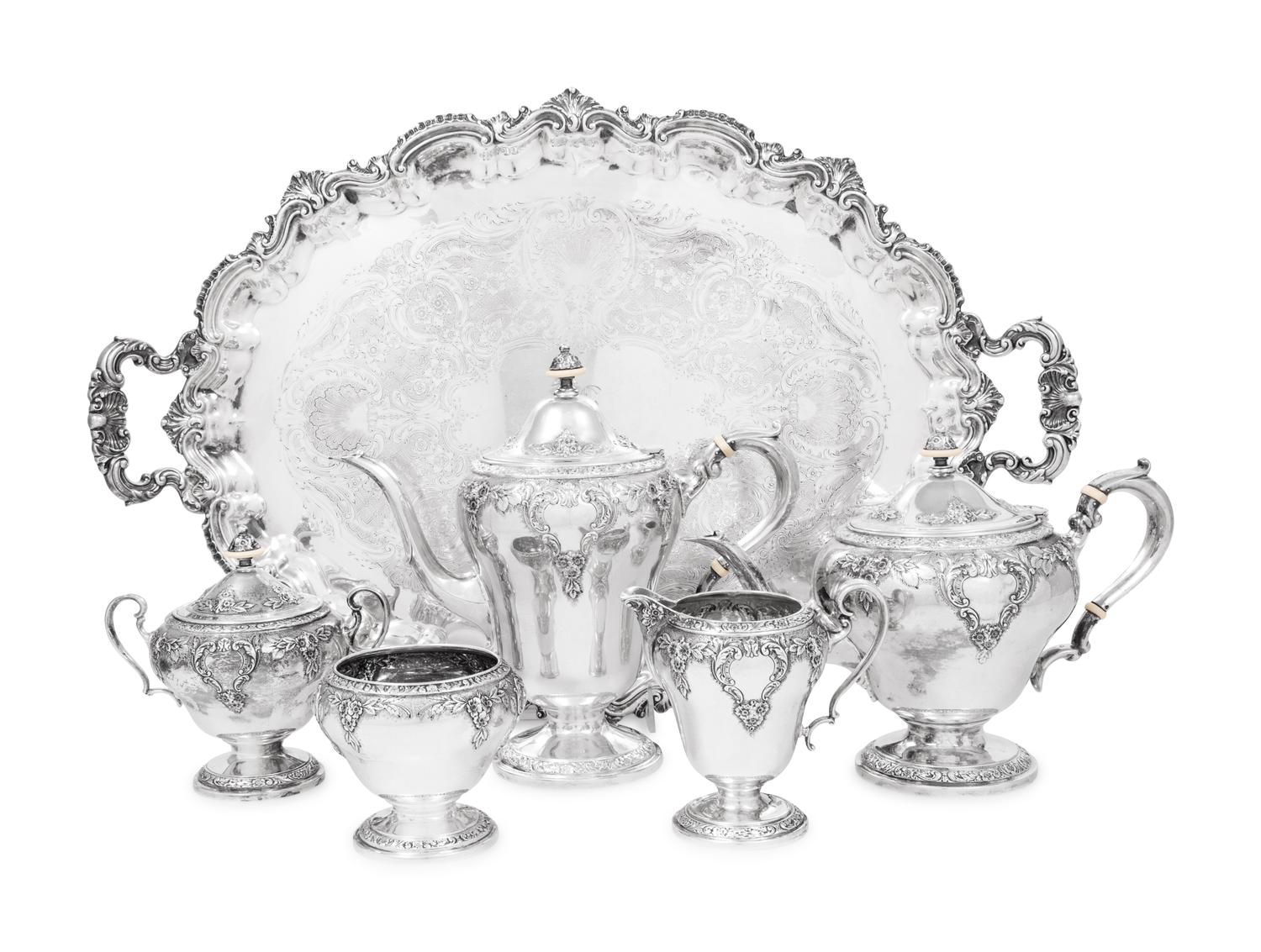 An American Silver Five-Piece Tea and Coffee Service