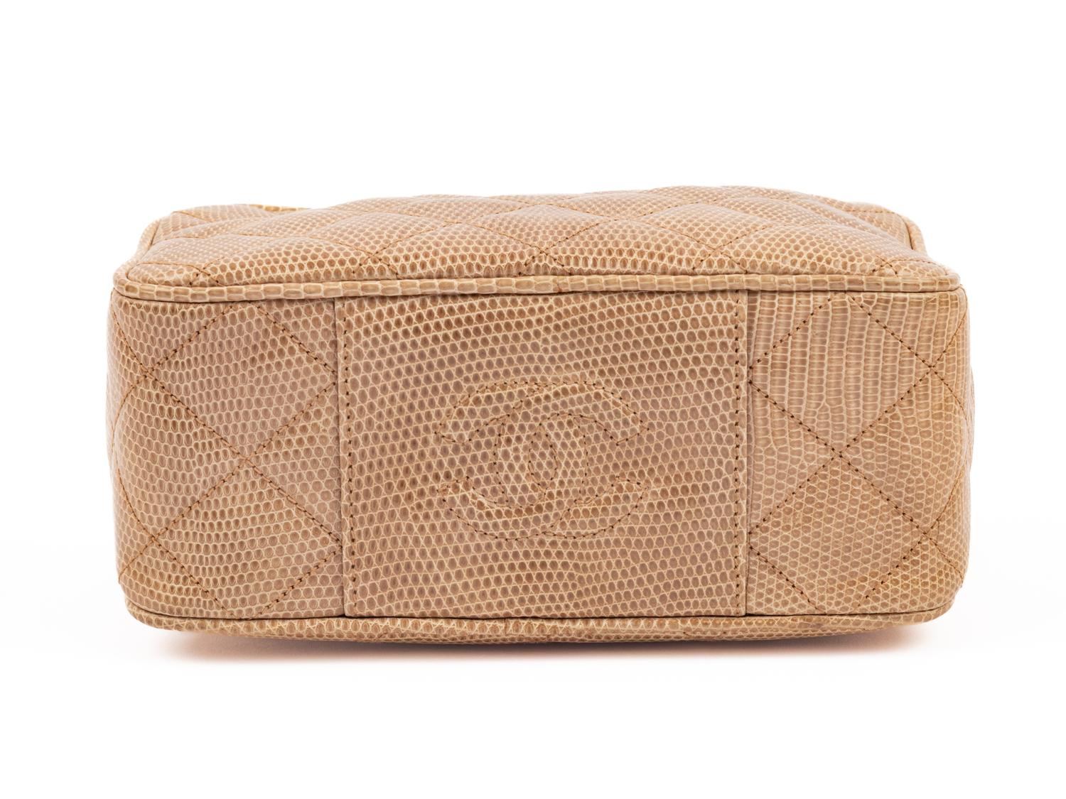 CHANEL, LIZARD CAMERA BAG