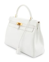 Hermès White Leather Kelly Bag 32cm, 1986