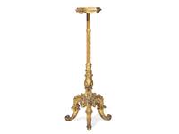 A Louis XV Style Carved Giltwood Jardiniere Pedestal