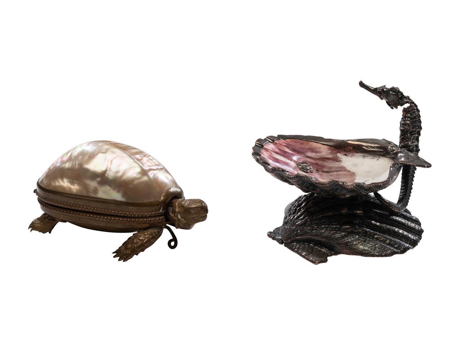 Thirteen Miniature Silver Furniture Articles