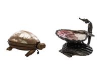 Thirteen Miniature Silver Furniture Articles