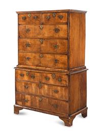 A George II Walnut Chest-on-Chest