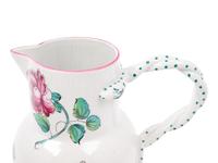 A Tiffany & Co. Strasbourg Flowers Ceramic Pitcher and Serving Bowl