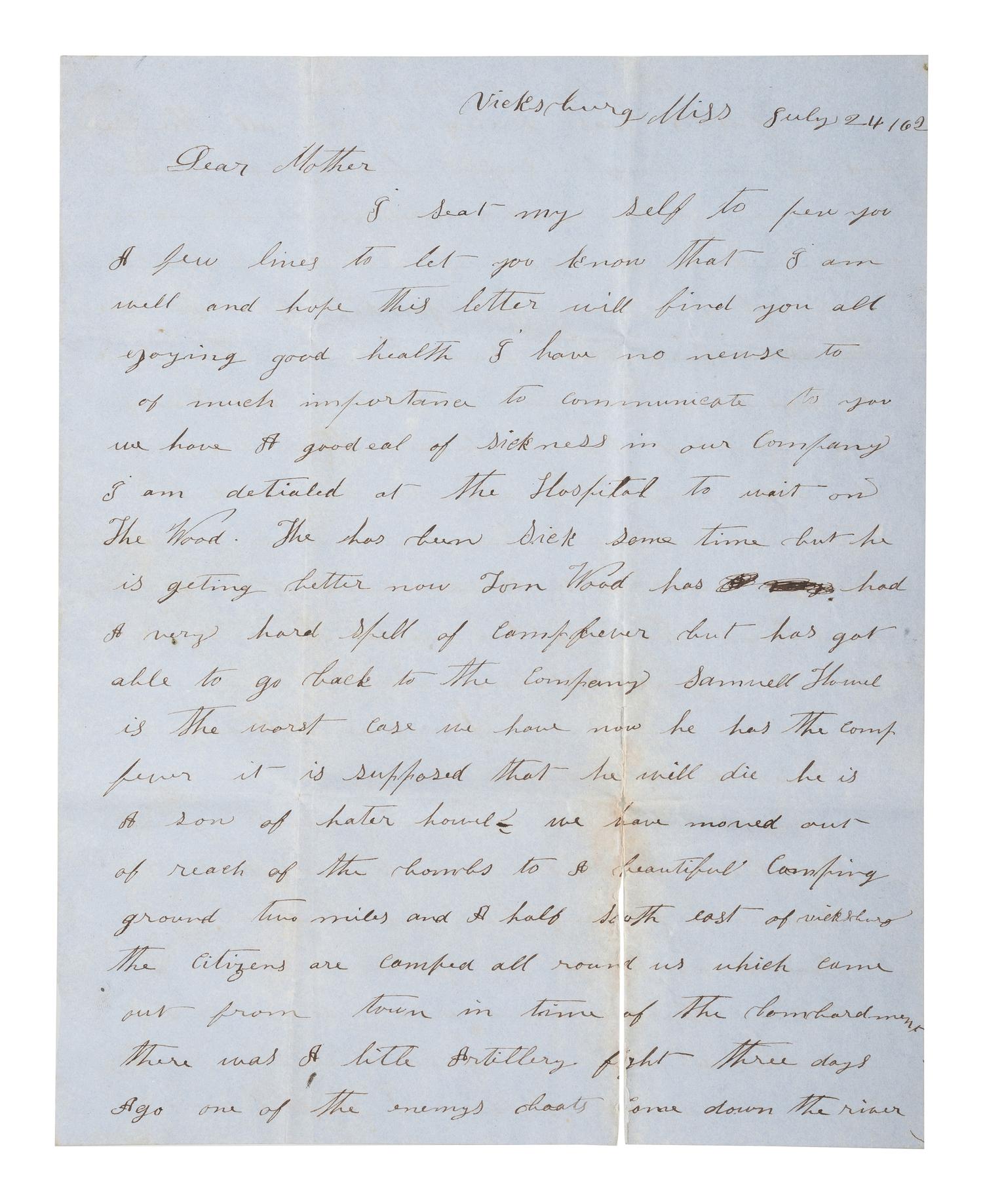 [CIVIL WAR - NAVY]. A group of 4 documents with Vicksburg and Mississippi Squadron interest, comprising: