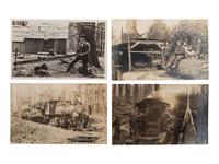 [EPHEMERA]. A group of 72 RPPCs and photographs of logging views.