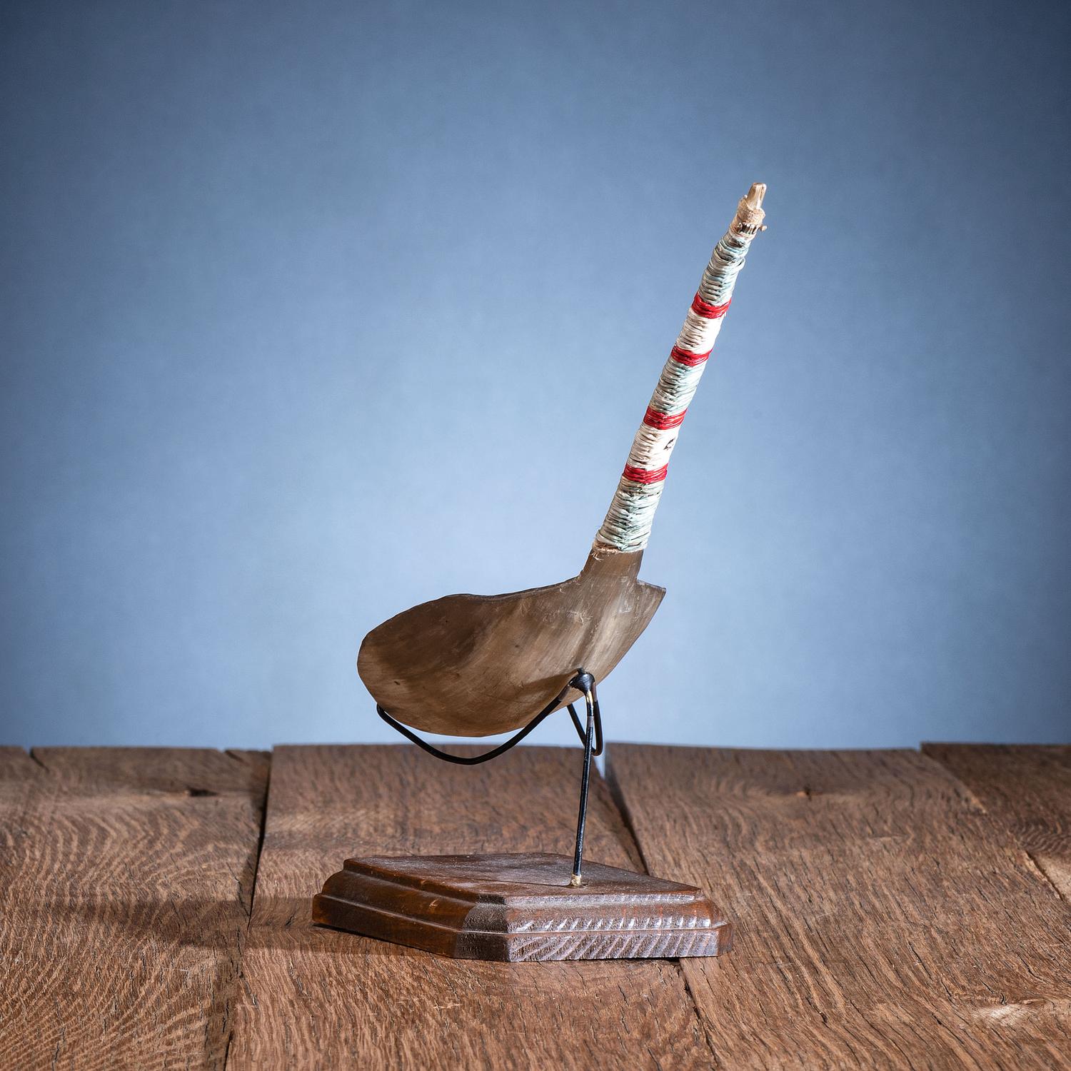 Plains Horn Spoon, with Bird Quill Wrapping