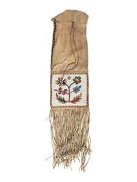 Cree Beaded Hide Tobacco Bag