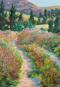 Two Works: Lowland Pathway, Wyoming and Flowers with Ginger Jar