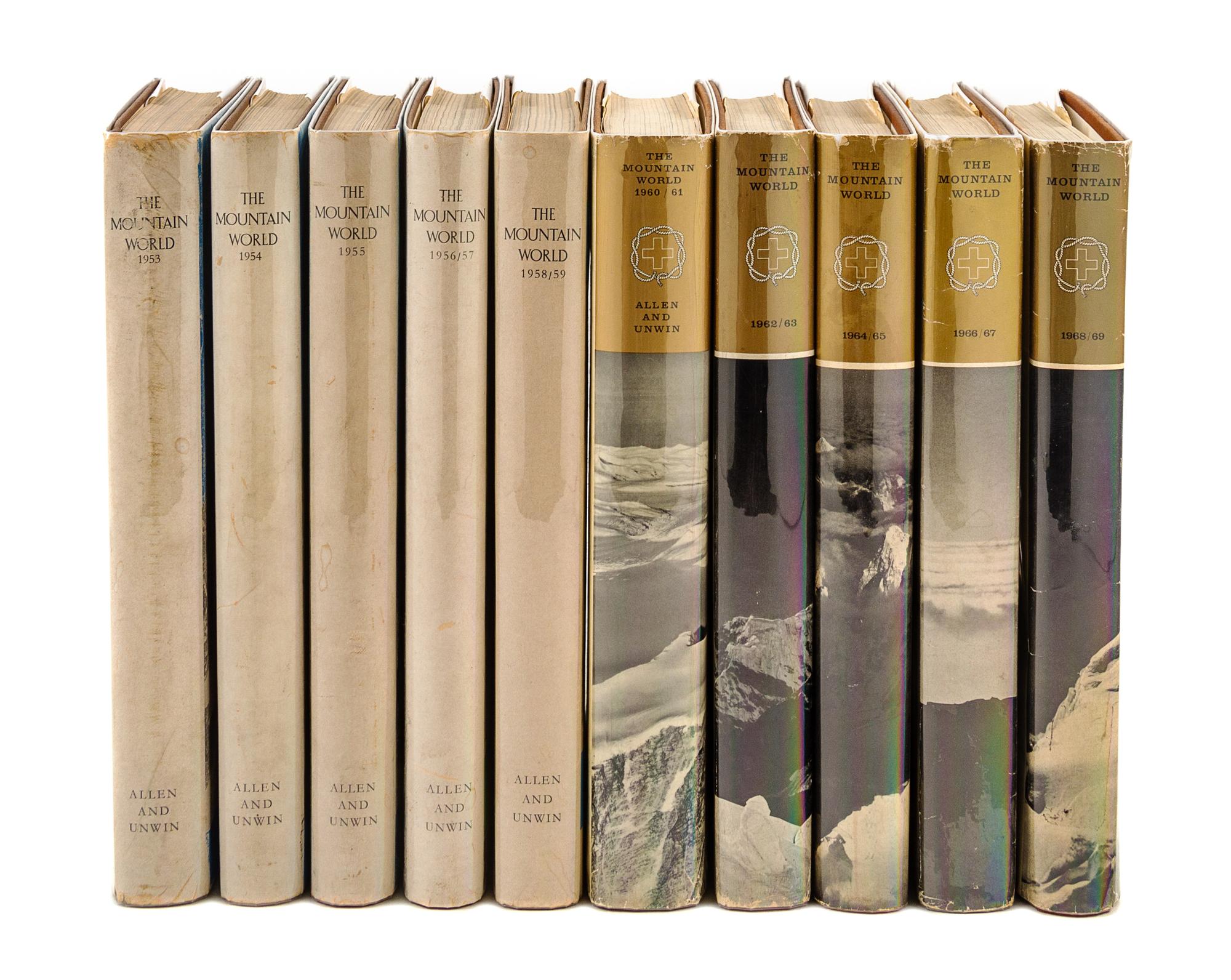 KURZ, Marcel (1887-1967); BARNES, Malcolm (b. 1909), editor. The Mountain World. London: Allen & Unwin, for the Swiss Foundation for Al