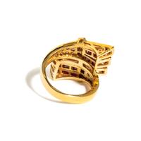 RUBY AND DIAMOND BY PASS RING