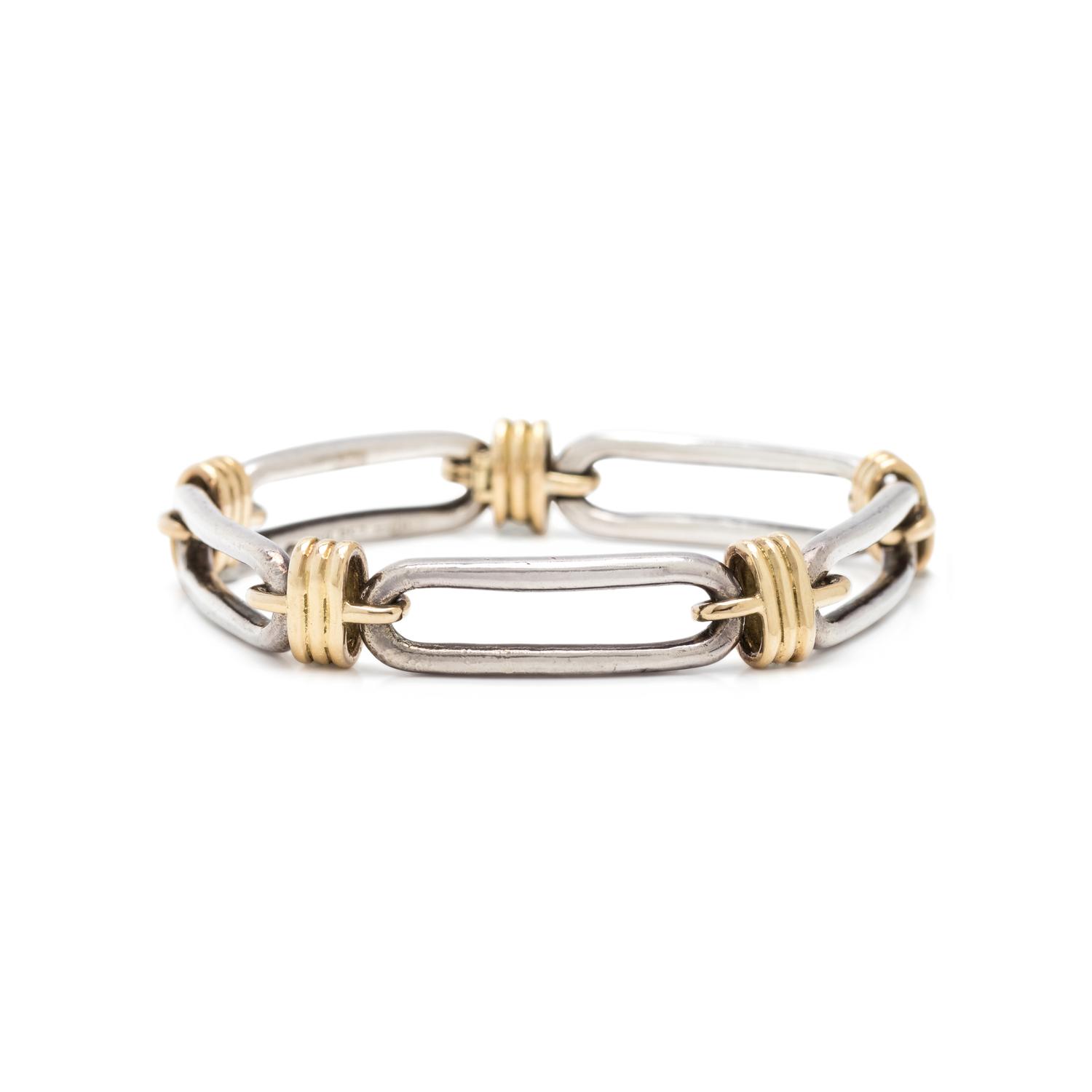ZOLOTAS, SILVER AND YELLOW GOLD BRACELET