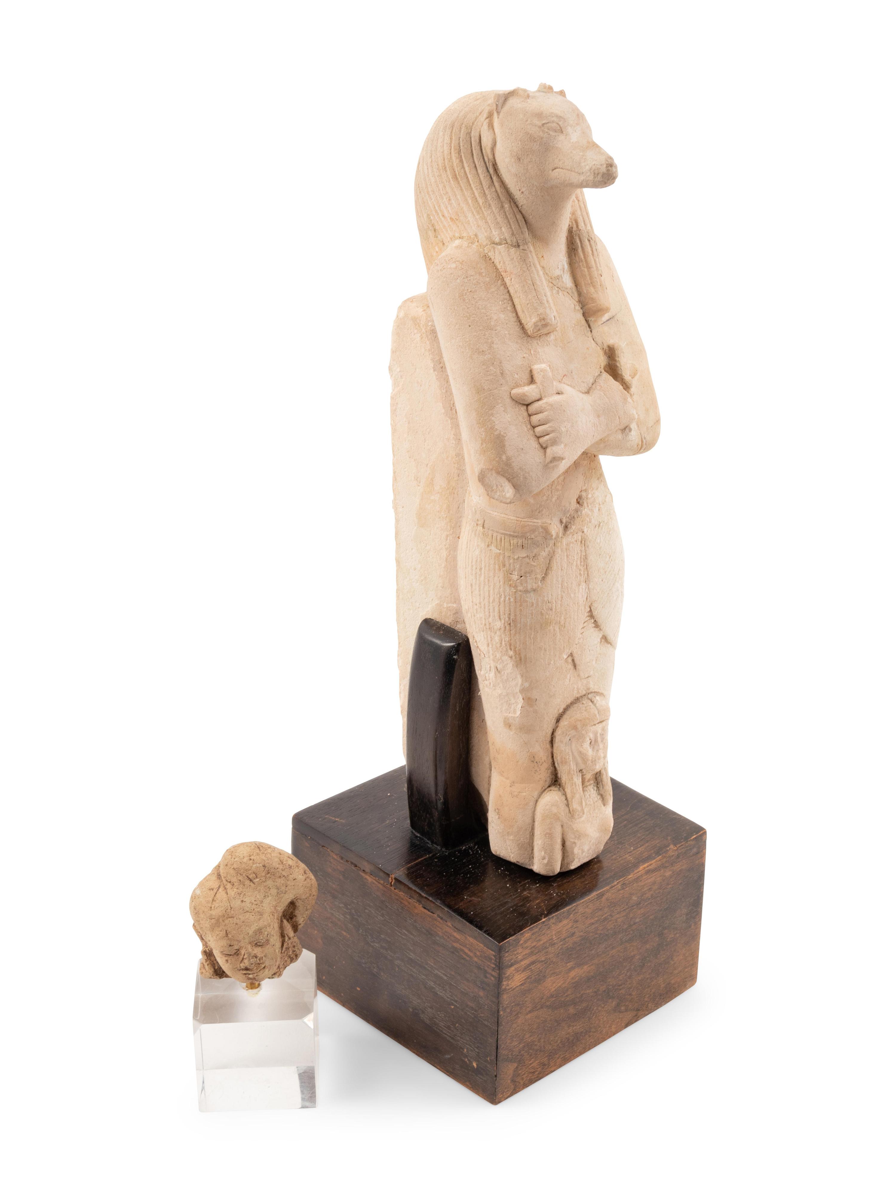 An Egyptian-Style Stucco Figure of Anubis