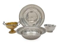 A Group of Four American Silver Holloware Articles — Various makers, 20th Century